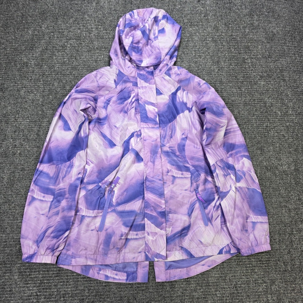 C9 by Champion Brushstroke Hooded Jacket‎ Girl's Size L 10-12 Purple Windbreaker